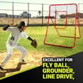 thumbnail image 2 of CureCalor Pitch Back Baseball/Softball Rebounder, 6x4Ft Baseball Rebounder Net, Adjustable Angles, 2 of 7