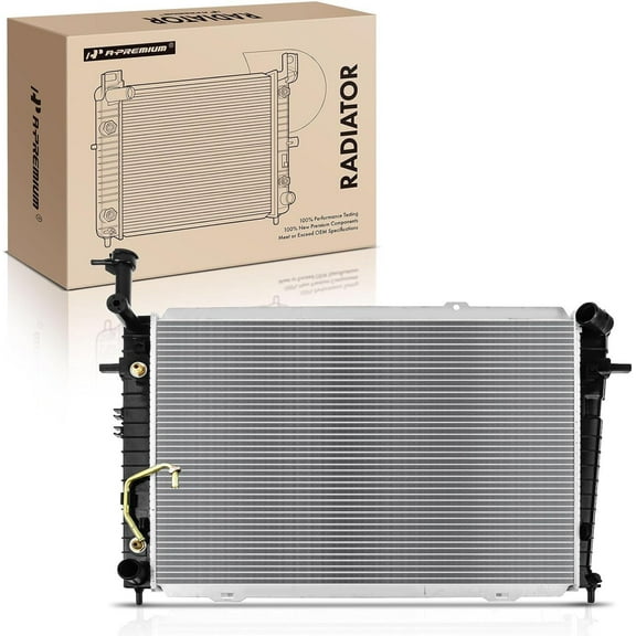 A-Premium Engine Coolant Radiator Assembly with Transmission Oil Cooler Compatible with Hyundai Tucson 2005-2009 V6 2.7L Manual Transmission