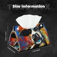 thumbnail image 6 of Lsque Cow Printed Long Tissue Box Cover Holder, Facial Paper Organizer Dispenser,Triangle with Bottom Belt, PVC Leather Decorative Organizer, 6 of 9