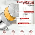 thumbnail image 5 of Vesteel 24 Quart Stock Pot with Lid, Stainless Steel Stockpot for Stewing Simmering, Tri-ply Construction for Induction Gas Electric Stove, Heavy Duty for Restaurant, Party, 5 of 8