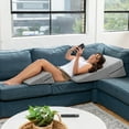 thumbnail image 2 of Avana Micro-Velvet Slant Combo 12” & 7” Height - Firm Density Bed Wedge Set for Back and Knee Support, 2 of 6