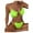 Green, variant on Plus size Swimsuits Women Clear Straps Ribbed Bikini Set Push-Up Brazilian Swimwear Beach Swimsuit Orange L(L)