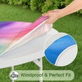thumbnail image 5 of Colorful Tie Dye Wave Pattern Round Fitted Tablecloth with Elastic Edge,Dining Table Cover Waterproof,Outdoor Round Tablecloth for Camping,Dining,Indoor and Outdoor, 5 of 7