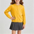 thumbnail image 5 of HFHAPW Girls Boys Cardigan Long Sleeve Button Down Sweater Toddler Kids Knit School Uniforms Sweaters,6-12 M, 5 of 6