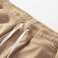 thumbnail image 3 of Mgmyaa Mens Cargo Shorts Casual Drawstring Elastic Waist Corduroy Summer Beach Shorts with Pockets, 3 of 6