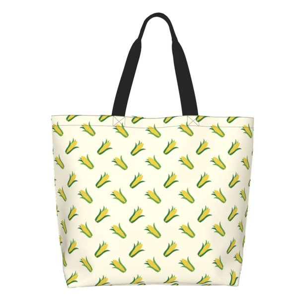 Balery Corn Bolsa Tote Estilo Estético con Cremalleras, Bolsa de Hombro, Bolsa de Compras Grande y Plegable