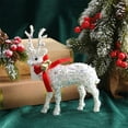 thumbnail image 5 of AuroraX Cute Christmas Decoration White Small Plastic Bohemian White Elks Figurines Iridescent for Birthday,Xmas Gifts,Desktop Decor, 5 of 6