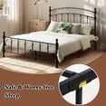 thumbnail image 3 of KATHY&BOB Queen Size Metal Bed Frame with Arched Headboard, Retro Luxury Roman Column, Sturdy Heavy Duty Bed Frame with Storage Space Under-bed, Easy Assembly, No Box Spring Needed (Arched, Queen), 3 of 11