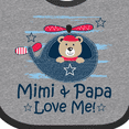 thumbnail image 4 of Inktastic Mimi and Papa Love Me Boys Boys Baby Bib, 4 of 4