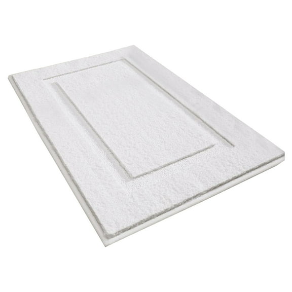 Tkrady Indoor Entrance Absorbs And Dirt Low Profile Doormat, Ultra Absorbent Soft Bath Rug, Washable Non-Slip Bath Mat for Bathroom Floor, Tub, Indoor Dog Mat, Muddy Front Door Mat, 60x40cm, White