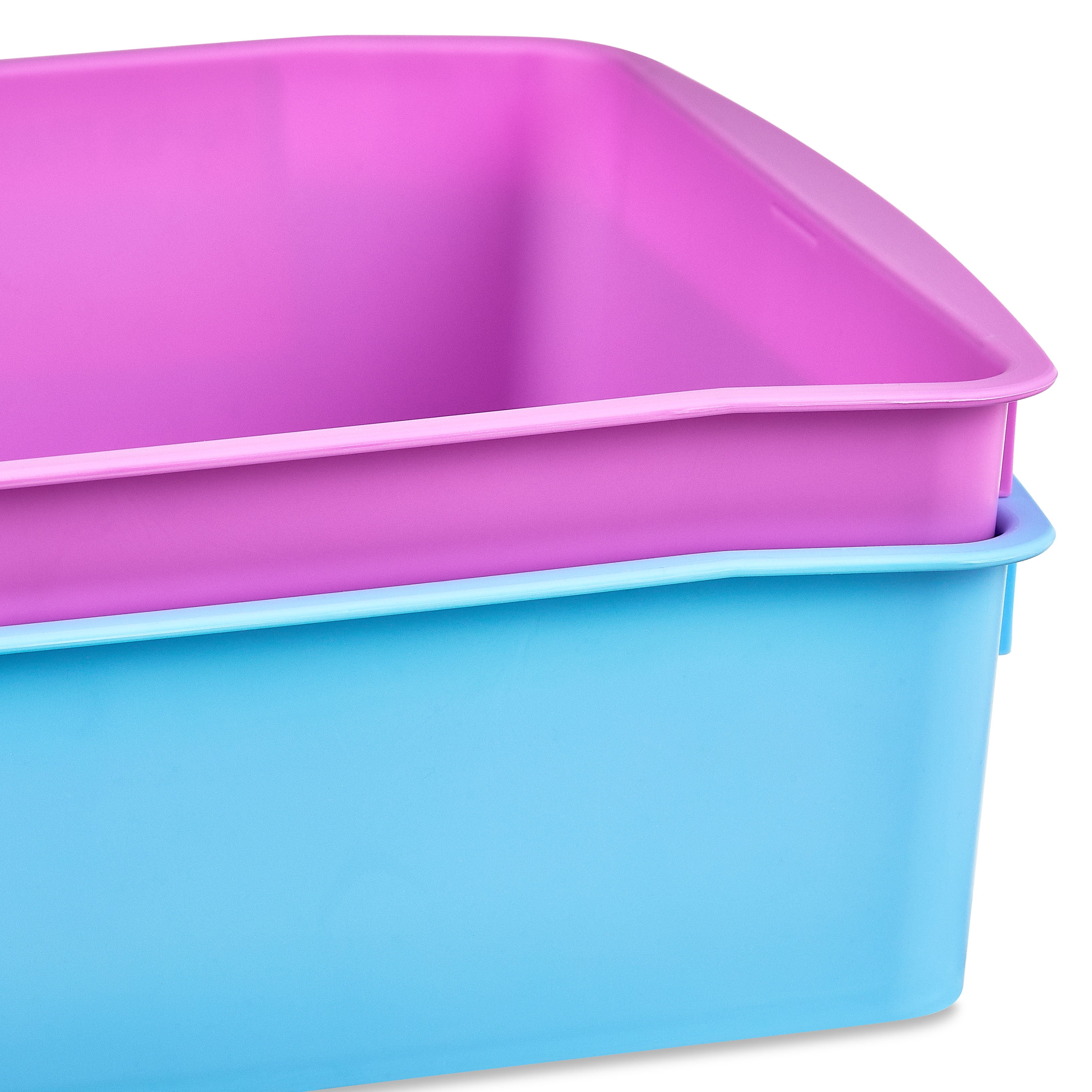 Pen+Gear Plastic Letter Tray, Letter Size Paper Sorter, Sky Blue, 7-Pack