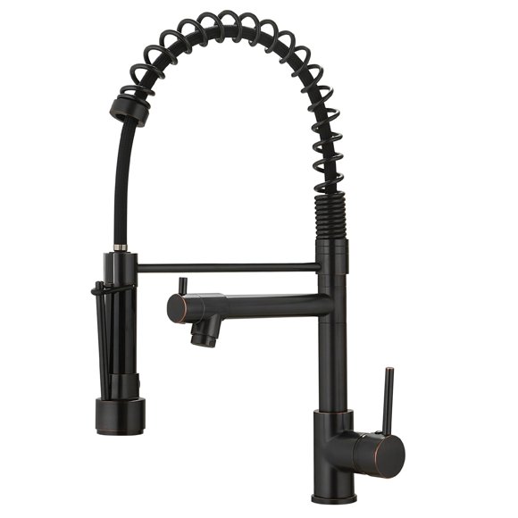 Grifo De Cocina De Bronce Frotado Con Aceite Aimadi Grifo De Fregadero De Cocina De Estilo Comercial Grifos De Cocina De Un Solo Orificio Modernos Con Rociador Desplegable
