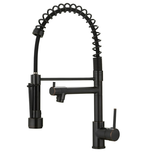 Grifo De Cocina De Bronce Frotado Con Aceite Aimadi Grifo De Fregadero De Cocina De Estilo Comercial Grifos De Cocina De Un Solo Orificio Modernos Con Rociador Desplegable