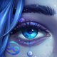 thumbnail image 1 of Cuadros Decorativos Kit de pintura de diamante 5D DIY Maquillaje de ojos brillante Pared de taladro redondo completo (A2065) Likrtyny embutido en tela, 1 of 6