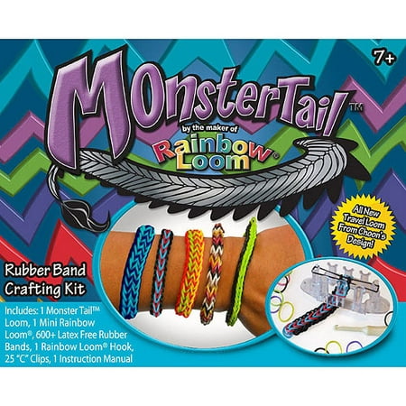 Wonder Loom Monster Tail Rubber Band Crafting Kit, 1 Each