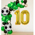 thumbnail image 2 of Globos de fútbol Kwuz 40" dorado número 10 para decoración de fiesta, 2 of 7