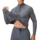 thumbnail image 5 of pstuiky camisetas de manga larga para hombre, Blusa informal de manga larga con cuello vuelto y cremallera de color liso para hombre Tops casuales para hombres xl, 5 of 8