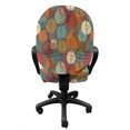 thumbnail image 3 of Autumn Office Chair Slipcover, Colorful Round Leaves Art Seasonal Repetition Creative Nature Composition, Protective Stretch Decorative Fabric Cover, Standard Size, Multicolor, by Ambesonne, 3 of 5