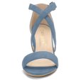 thumbnail image 2 of Sandalias de Tacón medio de bloque Allegra K cruzadas de Mujer Con Puntera abierta neblina azul 37.5, 2 of 6