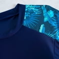thumbnail image 7 of LPZOOGU Women's Two Piece Rash Guard Set, Short Sleeve Raglan Top with Tropical Leaf Print Boyshort Bottoms, Modest Swimwear, 7 of 7