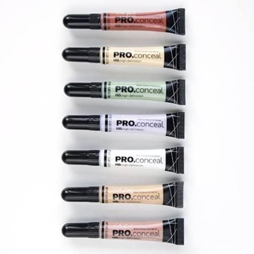 L.A. Girl Pro Conceal Set Orange, Yellow, Green, Lavender, Peach, Light Yellow Correctors And Highlighter Packaging May Vary