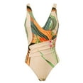 thumbnail image 5 of IDOPIP Women's One Piece Swimsuit with Beach Cover Up Wrap Skirt Floral Sexy Bikini Sets Two Piece Bathing Suit, 5 of 9