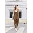 thumbnail image 5 of Ekouaer Baggy Jumpsuits for Women V Neck Sleeveless Overall Jumpers Stretchy Adjustable Strap Romper Jumpsuit Maternity Clothes, 5 of 5
