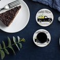 thumbnail image 6 of ZHANZZK Summer Farm Truck with Fresh Lemon Wooden Grain Set of 6 Round Coaster for Drinks, Absorbent Ceramic Stone Coasters Cup Mat with Cork Base for Home Kitchen Room Coffee Table Bar Decor, 6 of 6