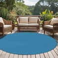 thumbnail image 5 of Wave Ride Round Rugs 5ft, Farmhouse Solid Blue Color Modern Art Non Slip Washable Rug Runner, Low Pile Indoor Floor Carpet Mat Bathroom Rugs for Living Room, Bedroom, Kids Room, 5 of 9