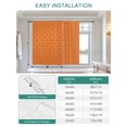 thumbnail image 6 of Orange Morocco Tie Up Curtains for Windows 63 Inch Length Balloon Curtains Kitchen Adjustable Balloon Window Shade Geometric Leaf Diamond Lattice Abstract Tie Up Bathroom Curtain Window 42"x63", 6 of 6