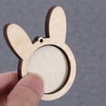 thumbnail image 2 of CIMAXIC 5 Pcs Cross Stitch Fixing Frame Embroidery Mini Wood Hoops DIY Wooden Stitch for Crafting Sewing Stitching (4.5cm Kitten, 4.5cm Bear, 4.5cm Rabbit, 4cm Heart Shape Style, Gold Bead Chain), 2 of 5
