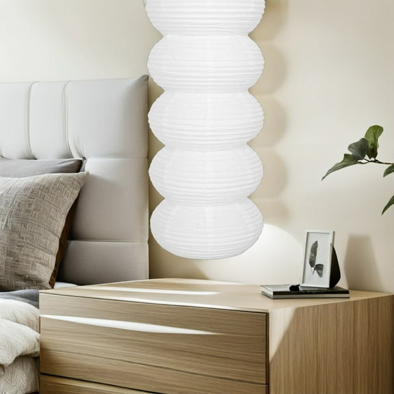 LOLIPPYY White Paper Floor Lamp Shade with Space-Saving Standing Design, Versatile Home Lighting Accessory