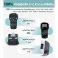 thumbnail image 2 of CZCPP-remplacement pour DYMO Label Maker Recharges D1 Label Tape Clear 45010 S0720500 Compatible avec DYMO LabelManager 160 280 360D 450 210D Colorpop Label Maker, 1/2 Pouce x 23 Pieds Lot de 5 Noir sur Transparent, 2 of 4