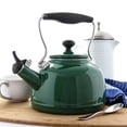 thumbnail image 3 of Chantal Vintage Enamel on Steel Whistling Teakettle, 1.7 quart, Forest Green, 3 of 3