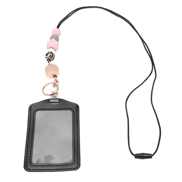 Lanyard De Maestra Retráctil, Lindo Titular De Insignias Con Cuentas De Silicona, Tarjetas De Insignias De Identificación Separatoria Y Titular De Llaves Con Carrete Y Llavero,
