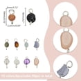 thumbnail image 2 of 80 piezas de dijes de conector de piedra natural de 10 colores, dijes de eslabones de piedras preciosas con doble bucle, dijes colgantes de piedra, 2 of 7