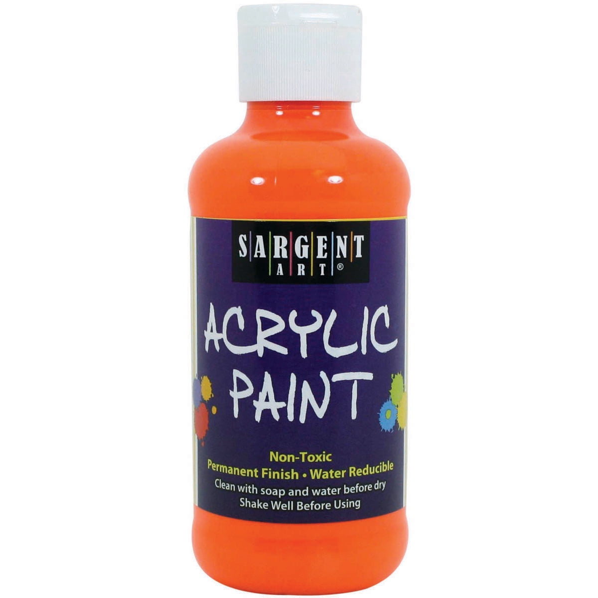 Fluorescent Acrylic Paint 8oz-Orange - Walmart.com - Walmart.com