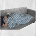 thumbnail image 5 of Abstract Soft Flannel Fleece Throw Blanket, Horizontal Wavy Scribbles in Oceanic Tones Sketchy Style, Cozy Plush for Indoor and Outdoor Use, 50" x 70", Sea Blue Pale Slate Blue, by Ambesonne, 5 of 5