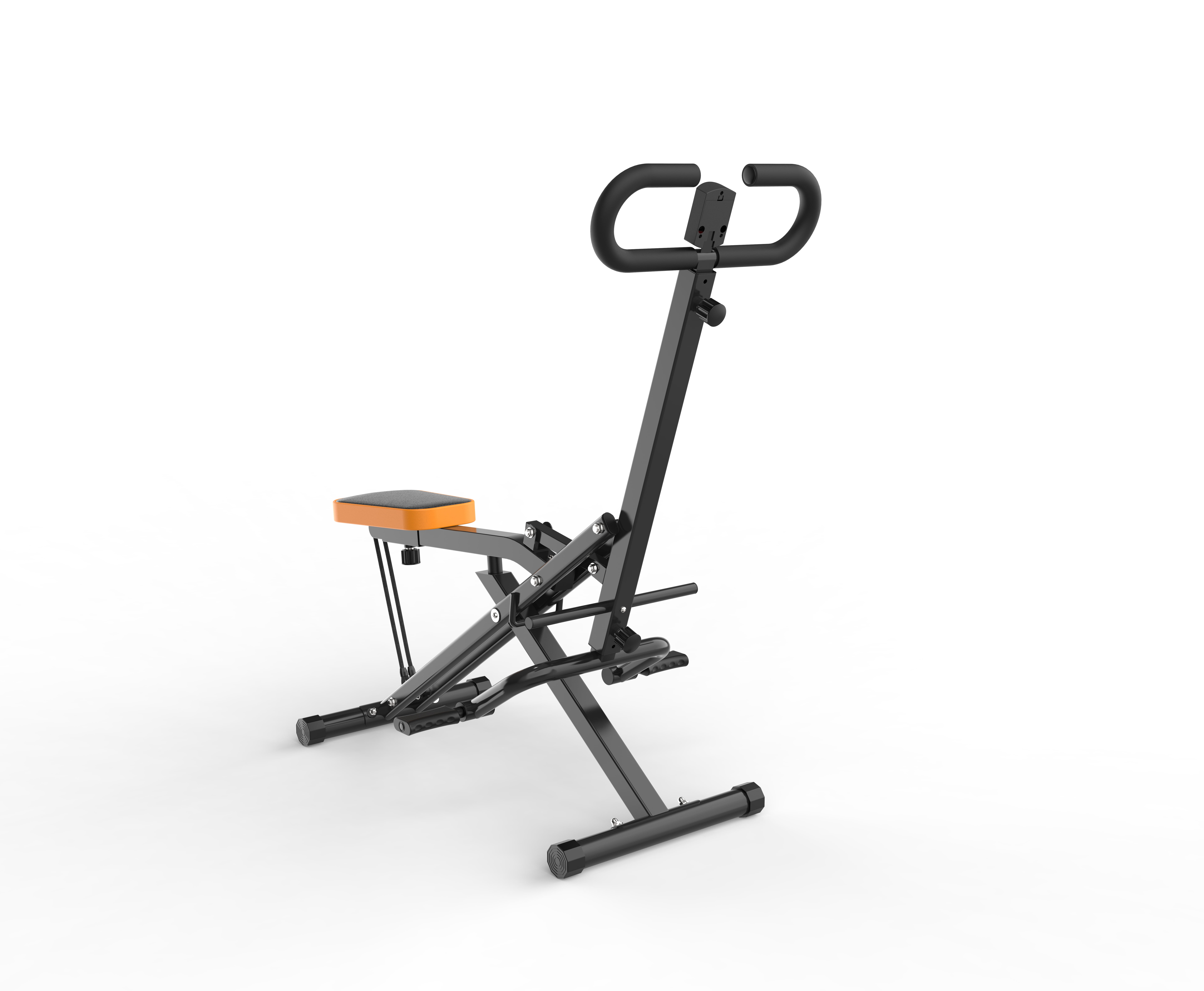 Home Gym Equipment, Squat Machine for Home, Assist Trainer for Glutes Workout Foldable with Resistance Bands, for Botty Glutes Butt Thighs, Ab Back/Leg Press Hip Thrust for Home Gym Fitness-Black