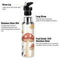 thumbnail image 3 of Yayeee 20oz Double Wall Stainless Steel Water Bottle with Flip Straw, White Mushroom, 3 of 7