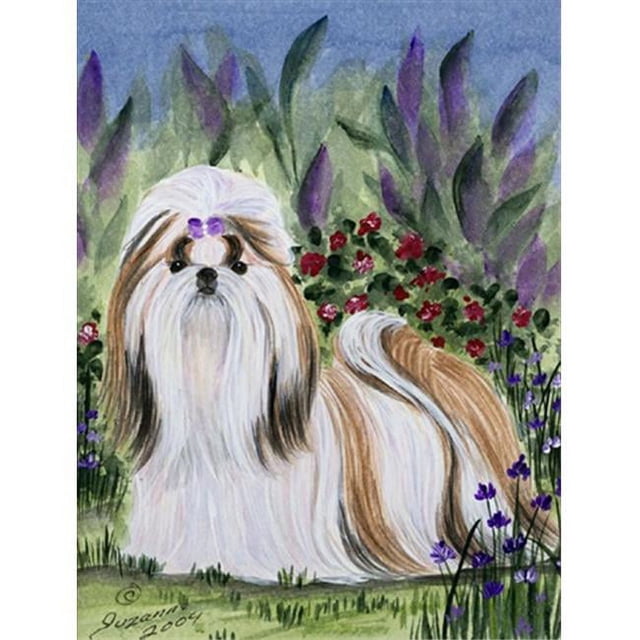 Carolines Treasures SS8034CHF Shih Tzu Drapeau Toile Maison Taille