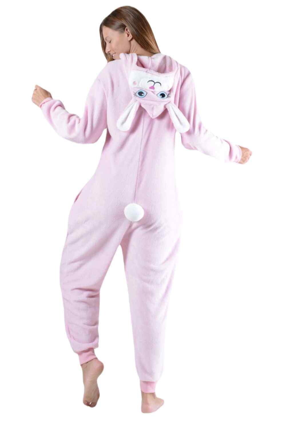 Women's Plush Animal Onesie Pajama, Bunny, L/XL