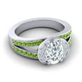 thumbnail image 3 of 2.35 Carat Natural Diamond Peridot Gemstone Beautiful Bridal Ring for Ladies Solid 14K White Gold Size 10.5 by Diamond-Capitals, 3 of 8
