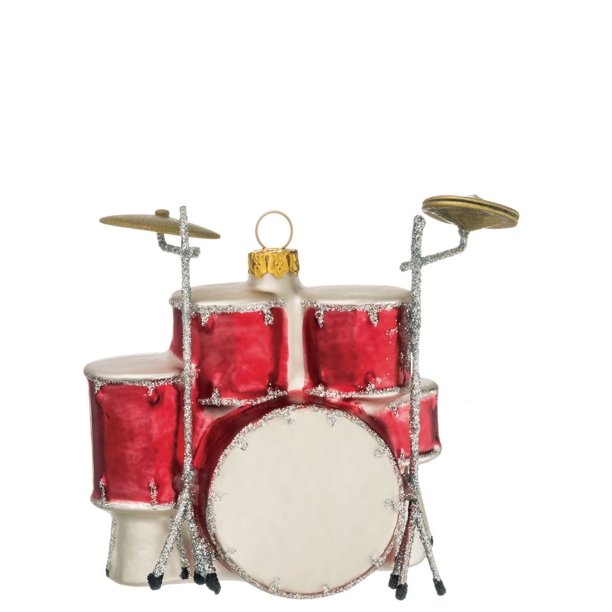 Glass DRUM SET Christmas Ornament, 3.25" Tall, by Sullivans Walmart
