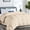Beige, variant on Quilted King Size Comforter - All-Season Down Alternative Duvet Insert - Luxury Hotel Warm Comforter with Anti-Clump Tech & 8 Tabs - Reversible - Breathable - Light (90"x102")