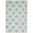 thumbnail image 4 of SAFAVIEH Chatham Henry Geometric Quatrefoil Wool Area Rug, Blue/Ivory, 5' x 5' Square, 4 of 10