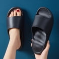 thumbnail image 2 of Slippers for Men Slip-on Flat Heel Non-Slip Slides Shower Shoes Mens Comfortable Lightweight Indoor Bathroom Sandals Outdoor Beach Shoes, 2 of 7