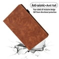 thumbnail image 4 of Case for Kindle Paperwhite 12th Gen 2024 7 inch, Multi-Angle Viewing Folio Stand Smart Shell Embossed Pattern PU Leather Cover with Auto Sleep/Wake with Pencil Holder Card Slot Smart Case, Brown, 4 of 10