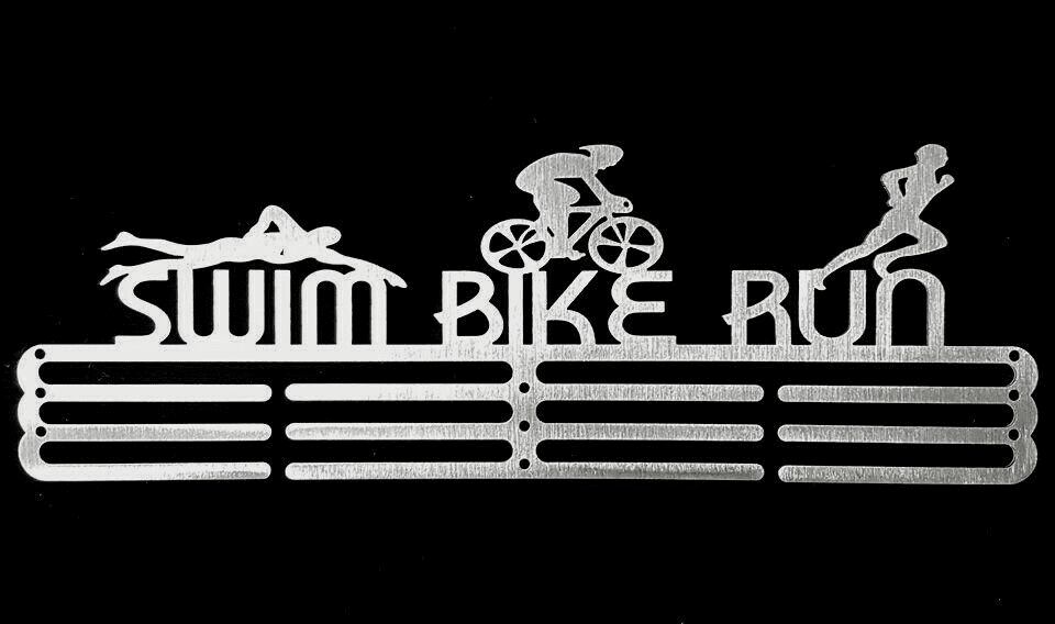 Many Colour Choices Includes all Fixings Swim Run Medal Hanger Bike 
