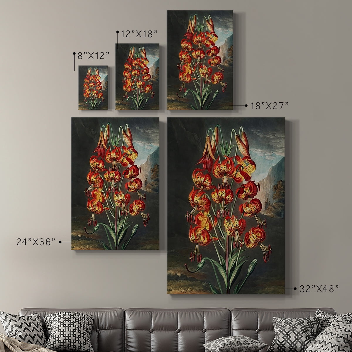 Temple of Flora III Premium Gallery Wrapped Canvas - Ready to Hang